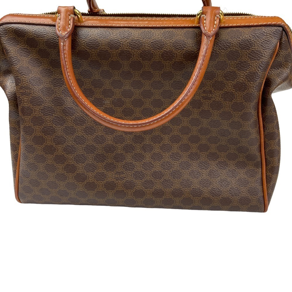 Celine Macadam Boston Bag Brown Beige Tan Some - Picture 6 of 10